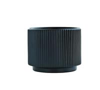 IOEDHW Vasi per Piante in Ceramica da 1/2/3/4 Pezzi da 6/5/4 Pollici, Vaso da Fiori a Strisce Verticali per Interni con Fori di Drenaggio, Fioriere da Giardino per Esterni per Piante Grasse