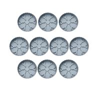 Ioensy 10 Pezzi Sottovasi per Piante Vassoi per Vasi Base Ventilata Raccolta Acqua Supporto Antiscivolo in Pp Adatto a Patio Giardino Balcone Casa Interno, Grigio