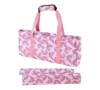 Ioensy 3 Pezzi Borsa Mahjong Astuccio Piastrelle Contenitore Portatile Organizer in Poliestere Perfetta per Stoccaggio Trasporto Facile Riunioni Familiari Fe, Rosa