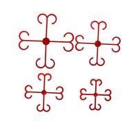 Ioensy 4 Supporti, Fermagli, Accessori per La Crescita, Ausili per L'arrampicata, Clip di Supporto per Piante in Giardino E in Appartamento, Rosso