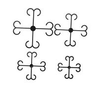 Ioensy 4 Supporti, Fermagli, Accessori per La Crescita, Ausili per L'arrampicata, Clip di Supporto per Piante in Giardino E in Appartamento, Nero