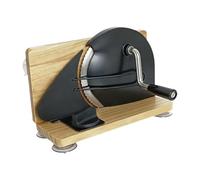 Ioensy Affettapane Manuale con Manovella Regolabile Taglia Pane per Crosta Tagliapane Da Banco in Acciaio Inox E Legno Utensile Da Cucina Multiuso per Panett, Style B