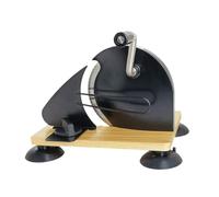 Ioensy Affettapane Manuale con Manovella Regolabile Taglia Pane per Crosta Tagliapane Da Banco in Acciaio Inox E Legno Utensile Da Cucina Multiuso per Panett, Style C
