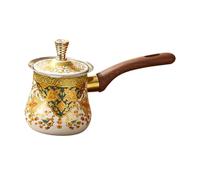 Ioensy Caffettiera, Pentola per Sciogliere Il Caffè, Comodo Manico con Coperchio, Facile Da Pulire, Utensili Da Cucina, Teiera, Caffè, Scaldalatte, Bianco, 550 Ml