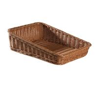 Ioensy Cestino Intrecciato Portaoggetti con Parole Chiave Vassoio Pane Rustico Decorativo Contenitore Organizzatore Multiplo in PP ADA, L