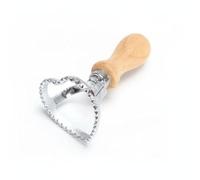 Ioensy Cookie Cutter Tagliapasta Biscotti Ravioli Maker Dumpling Maker Utensile Cucina Versatile Bordi Dentellati Taglio E Chiusura Resistenti Manico Legno, Cuore