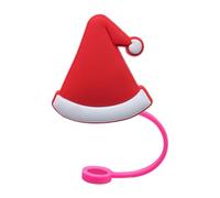 Ioensy Coperchio in Silicone per Cannucce, Tappo Antipolvere per Bevande, Copertura Antispruzzo per Le Punte Delle Cannucce, Tappo Natalizio per Cannucce Da, cappello