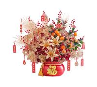 Ioensy Decorazione per Il Capodanno Cinese, Artificiale, Bonsai Artificiale, Ornamento Da Tavolo per Hotel, Rosso