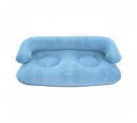 Ioensy Divano Gonfiabile Divano Gonfiabile Poltrona Letto Sedia Schienale a Braccioli Materiale PVC Floccato Delicato Sulla Pelle Montaggio Rapido Adatto per, Azzurro Cielo, Busta Doppia Opp