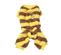 Ioensy Dog Sweatshirt Pullover Caldo per Animali Domestici Costume Ape con Design Completo Zampe Maglione Cosplay in Velluto Artico Abbigliamento tra, XL