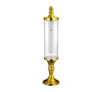 Ioensy Erogatore di Liquidi con Illuminazione Interna Colonna di Ghiaccio Centrale E Rubinetto Singolo per Conservare le Bevande Fredde Senza Diluirle Adatto, Array, Oro, 3L
