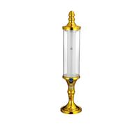 Ioensy Erogatore di Liquidi con Illuminazione Interna Colonna di Ghiaccio Centrale E Rubinetto Singolo per Conservare le Bevande Fredde Senza Diluirle Adatto, Array, Oro, 1.5L