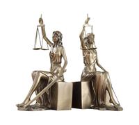 Ioensy Fermalibri Decorativi con Statuetta Della Dea Della Giustizia, Dettagli Vivaci, Sculture, Ornamento Da Scrivania per Ingresso, Soggiorno,
