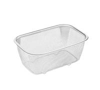 Ioensy Filtro per Frittura per Friggere in Acciaio Inox con Base Rialzata Vassoio per Servire Accessorio da Cucina Versatile per Drenare Olio Adatto, 19.5x12.5x7.5 Cm