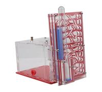 Ioensy Formicaio Trasparente Acrilico con Area Cibo Osservazione Vita Formiche Adatto per Bambini E Amanti Insetti, Rosso