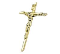 Ioensy Gioielli Cristiani Cattolici in Lega Placcata Croce Crocifisso alla Moda, 4,6x8,1 cm