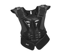Ioensy Giubbotto da Moto Armatura Petto Caduta protettive Armatura Protezione da Ciclismo Giacca da Corsa Equitazione Bambini Snowboard, S Nero