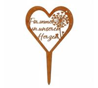 Ioensy Industrial Stake Cuore Ornamento Commemorativo in Ferro per Esterni Punta da Terra Pratica Silhouette Delicata Adatto per Cimiteri Giardini di Ricordo Cortili Privati, Style 1