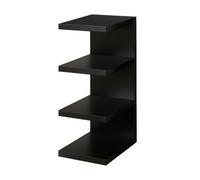 Ioensy Libri da Scrivania Salvaspazio | Stabile, Mini Libreria, per Studio, Professionisti, Nero, 3-Livelli