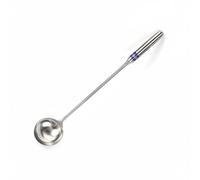 Ioensy Mestolo Inox Robusto per Buffet Zuppa, Cucchiaio A Testa Rotonda Piccolo In Acciaio Inossidabile, Diametro 8,5 Cm, Lunghezza 47 Cm