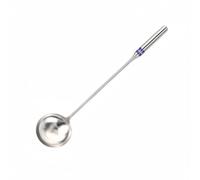 Ioensy Mestolo Inox Robusto per Buffet Zuppa, Cucchiaio A Testa Rotonda Piccolo In Acciaio Inossidabile, Diametro 11,5 Cm, Lunghezza 50 Cm