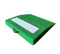 Ioensy Mound Portatile da Lanciatore Pedana Allenamento Lanciatore Rampa Portatile Base Superficie Tipo Prato con Piastra di Appoggio Bianca Maniglia per, Verde