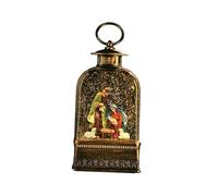 Ioensy Music Box Natalizia Globo di Neve Illuminato Lanterna USB Presepe Ornamento Tavolo Musicale Decorativo Resina Adatta per Famiglie Feste Arredamento Sa, con Cerchio Appeso
