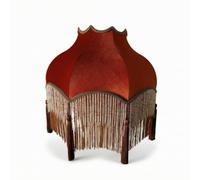 Ioensy Paralume per Piantana Paralume Lampada da Terra Schermo Lampada Coprilampada Velluto con Perline E Nappine Effetto, Grande, Stile Americano Con Foro Superiore