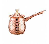 Ioensy Pentolino Caffè in Acciaio Inox con Coperchio Antigoccia Pentola con Manico Lungo Atossico Unsile da per Montatura Lat, Preparazione Tè,