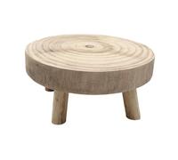 Ioensy Portavaso in Legno Sgabello Portapiante da Interno Esterno Supporto Rotondo per Vaso da Fiori Espositore Rustico Decorativo Adatto per Giardinaggio, M