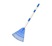 Ioensy Rastrello per Foglie, attrezzo da Giardinaggio a 3 sezioni, Ideale per l'agricoltura, la casa e i Bambini, Perfetto per Giardino, aiuole, Blu