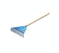 Ioensy Rastrello per Giardino in Plastica con Manico in Legno di Pioppo per Raccolta Foglie E Detriti Adatto per Agricoltura E Paesaggistica , color to 1 , 1.2M Poplar Handle