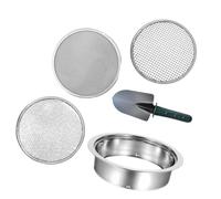 Ioensy Setaccio per Terriccio Crivello da Giardinaggio Vaglio per Compost Filtro Sabbia con Schermi Staccabili E Attrezzo da Scavo Adatto per Preparazione T, Pala Verde a 3 Maglie