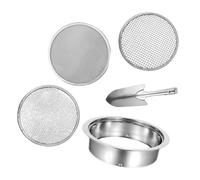 Ioensy Setaccio per Terriccio Crivello da Giardinaggio Vaglio per Compost Filtro Sabbia con Schermi Staccabili E Attrezzo da Scavo Adatto per Preparazione T, Pala d'Argento a 3 Maglie