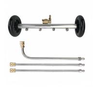 Ioensy Sottoscocca Auto Accessorio Idropulitrice Spazzola Acqua Carrello nte Alluminio Raccordo Rapido 1/4 Pollice Pressione Elevata per Residui Stradali, Argento+Nero, Non Rimovibile