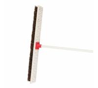 Ioensy Spazzola per Pavimenti Spazzola Rigida Spazzolone per Esterno Scopa Scrubber con Setole in Fibra di Cocco Antiusura E Attacco Pvc Manico Lungo per, 60CM, Con Manico