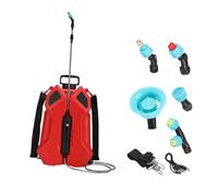 Ioensy Spruzzatore Elettrico con Tracolla, Spruzzatore per Irrigazione Multiuso con Tubo Retrattile per La Pulizia degli Attrezzi Agricoli, Rosso