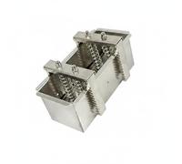 Ioensy Stampino Carne Formatore Acciaio Inox Resistente Pressa Regolabile Molla Efficiente Superficie Facile Pulizia Adatto a Preparazioni Gastronomiche E Domestiche, 3KG, Fixed Bottom
