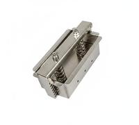 Ioensy Stampino Carne Formatore Acciaio Inox Resistente Pressa Regolabile Molla Efficiente Superficie Facile Pulizia Adatto a Preparazioni Gastronomiche E Domestiche, 0.5KG, Fixed Bottom