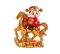 Ioensy Statuetta del della Ricchezza, Feng Shui, Ornamento da Tavolo, Statua, per La Decorazione Dell'Auto della Camera da Letto, Rosso