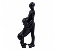 Ioensy Statuetta in Resina con Figura Figura Antropomorfa Cane Saldispazio Figurina Decorativa con Base Stabile Sintetico Oggetto Decorativo per Casa, Nero, Standb By25092