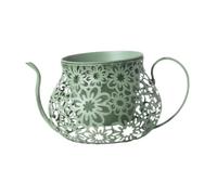 Ioensy Vaso da Fiori a Forma di Tazza da tè, Fioriera Cava Decorativa per Patio, Stile Rustico, Balcone, Matrimonio, Giardino, Verde