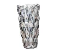 Ioensy Vaso Decorativo in Vetro, Centrotavola di Tendenza, Supporto per Bouquet E Composizioni Floreali, Ideale per L'ufficio O Il Soggiorno, Grigio