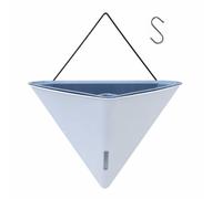 Ioensy Vaso Sospeso Auto-Irrigante | Indipendente, Vaso da Parete con Riserva d'Acqua, per Balcone, Bianco, Stile A
