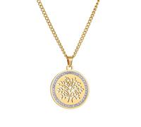 IOETSEUT Collana Personalizzata per Le Donne Ciondolo Collana Moda Rotondo Cavo Albero della Vita Ciondolo Collana per Le Donne Cristallo collane Rotonde Fascino amuleto Gioielli Religiosi Regalo