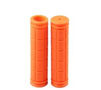 IOEUIWP 1 Paio di impugnature for Bicicletta, Copertura Manubrio in Gomma Morbida Antiscivolo con Elevata flessibilità for Parti Bici da Strada Montagna per Biciclette(Orange)
