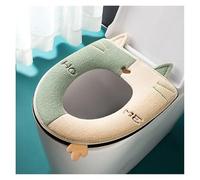 IOEUIWP 1 pz Sedile WC for Bagno con Maniglia Closestool Lavabile Morbido Tappetino Invernale Cuscino Copriwater a Forma di O(Color-3)