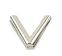 IOEUIWP 2 Pezzi di Chiusura in Metallo con Girevole, a Lettera alla Moda, Fibbie Decorative for Borse Fai da Te, Accessori Ricambio for per Borse in Pelle, Portafogli, Progetto Fai-da-Te(Silver)