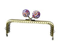 IOEUIWP 5 Pz 12 cm Borsa in Metallo Maniglia for Borsa Telaio Bead Bacio Chiusura Portafoglio in Ottone retrò Staffa for Cucire Fibbia Accessori Hardware Fai da Te per Borsa a Mano(Purple)