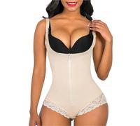 IOEUIWP Body Shaper Shapewear for Donna Corsetto Senza Cuciture con Cerniera e Busto Aperto(Beige 2,S)